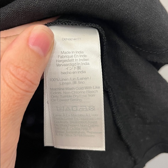 NEW! Madewell Linen Maxi Slip Skirt in Juniper Berry black NU609 $128 size 14 - Picture 10 of 11